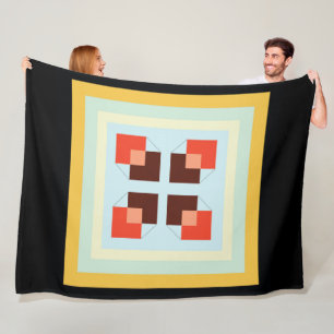 Boxtextur moderne, viereckige, hellgelbe Kachel c Fleecedecke