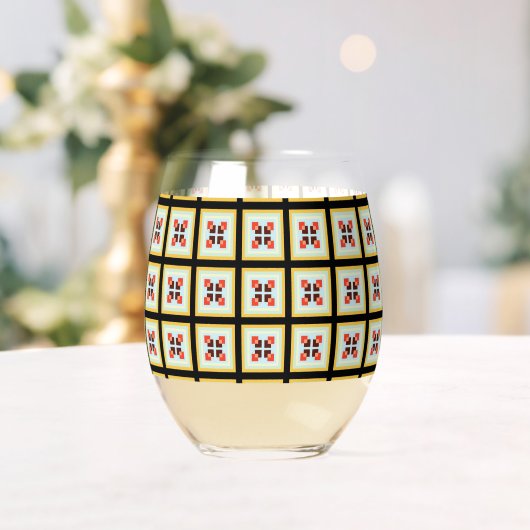 Boxtextur moderne, viereckige, hellgelbe Kachel c Weinglas Ohne Stiel (Insitu (Hochzeit))