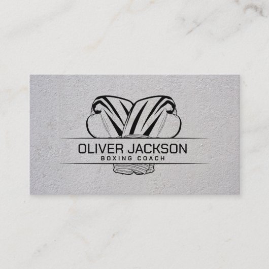 Boxtrainer cool minimal visitenkarte (Vorderseite)