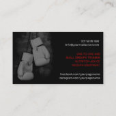 Boxtrainer Wasserfarben Kunst Visitenkarte (Rückseite)