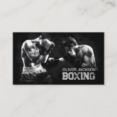 Boxtrainer Wasserfarben Kunst Visitenkarte (Vorderseite)