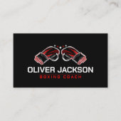 Boxtrainer Weiße und Rote Handschuhe Visitenkarte (Vorderseite)