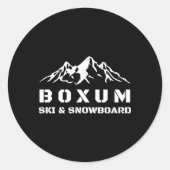 Boxum Ski Snowboard Runder Aufkleber (Vorderseite)