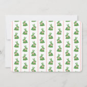 Boxwood-Aquarell-Frühling Bunny Pink Bow-Bild Dankeskarte (Rückseite)