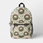 Boxwood Easter Wreath Pink Bow with Egg Bedruckter Rucksack (Vorderseite)