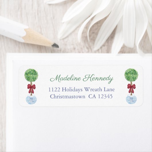 Boxwood Red Bow Rücksendeadresse (Insitu)