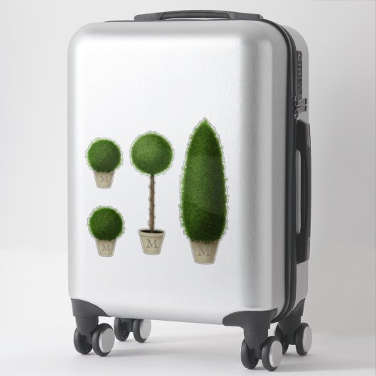 Boxwood Topiary Collection Mit Monogramm oder schr Aufkleber (Koffer)
