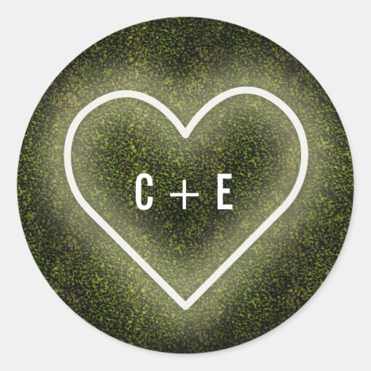 Boxwood Wedding Runder Aufkleber (Vorderseite)