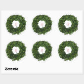 Boxwood Wreath Christmas Holiday Sticker (Blatt)