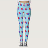 Boxy-Formen: hellblau Leggings (Vorderseite)