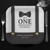 Boy 1st Birthday One Distinguished Gentleman Pappteller