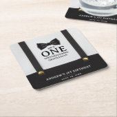 Boy 1st Birthday One Distinguished Gentleman Rechteckiger Pappuntersetzer (angewinkelt)