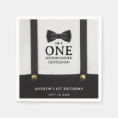 Boy 1st Birthday One Distinguished Gentleman Serviette (Vorderseite)