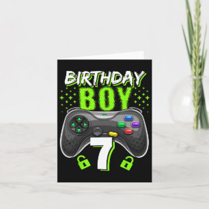 Boy 7 Video Game Controller Gamer 7. Geburtstag Gi Karte