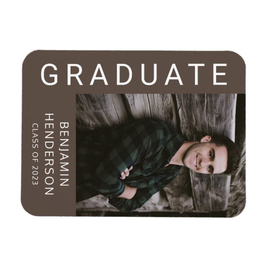 Boy Abschluss Class 2022 Foto Magnet (Horizontal)