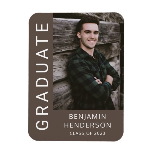 Boy Abschluss Class 2022 Foto Magnet (Vertikal)