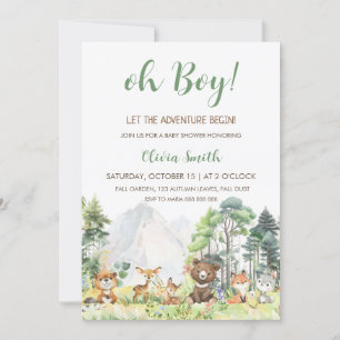 Boy Adventure Baby Shower Einladung