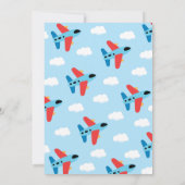 Boy Airplane Geburtstag Einladung (Rückseite)