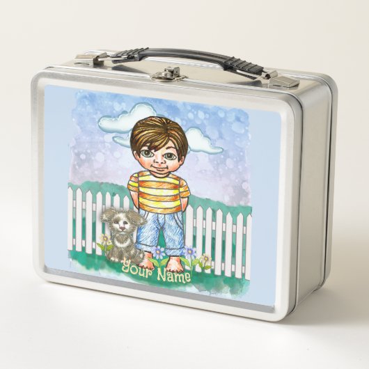 Boy and Dog Metall Brotdose (Vorderseite)