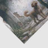 Boy and Dog Soft Urban Calm Neutral decoupage Seidenpapier (Ausschnitt)