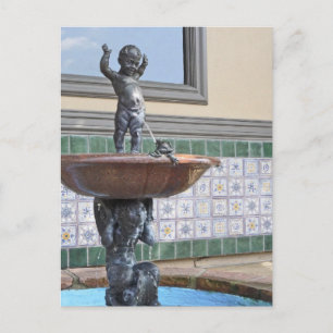 Boy and Frog Fountain von Raffaello Romanelli Postkarte