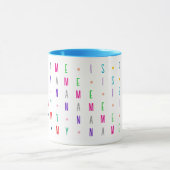 Boy and Girl Personalized Color 16 Letter, Number Tasse (Zentrum)