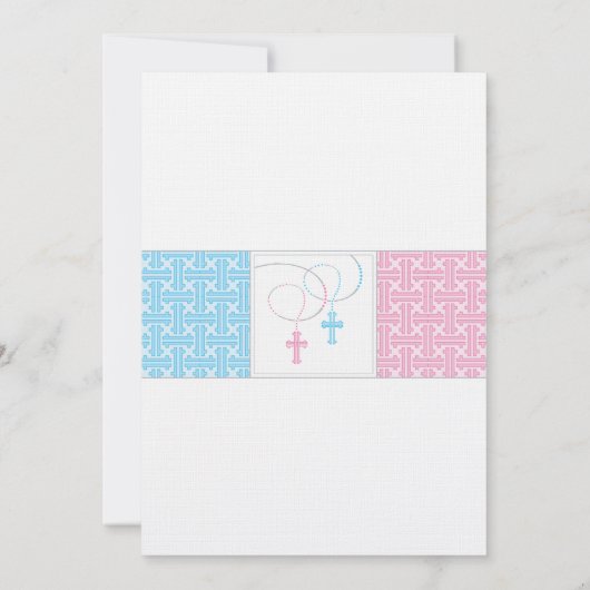 Boy and Girl Taufe & Bestätigung Einladung (Rückseite)