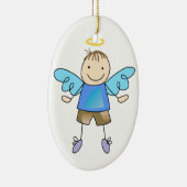 Boy Angel Keramik Ornament (Rechts)