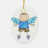 Boy Angel Keramik Ornament (Vorne)