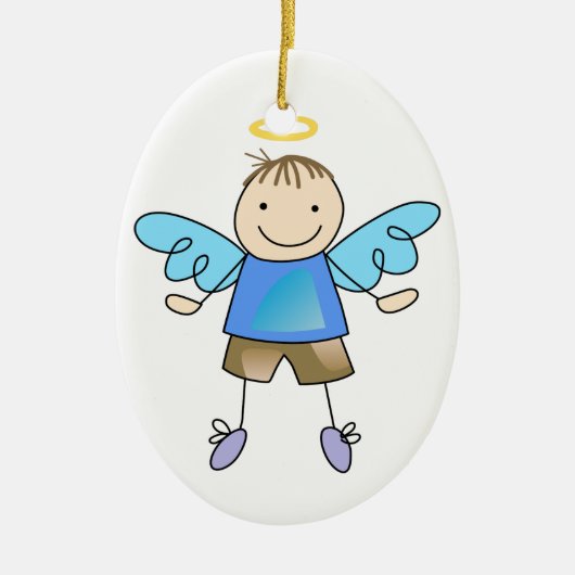 Boy Angel Keramik Ornament (Vorne)