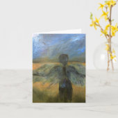 Boy Angel on Call Note Card Karte (Gelbe Blume)