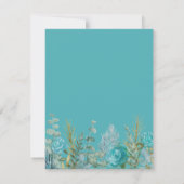 Boy Aquarell Blütendusche Einladung (Rückseite)