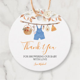 Boy Autumn Clothes Pumpkin Fall Baby Showdusche Geschenkanhänger