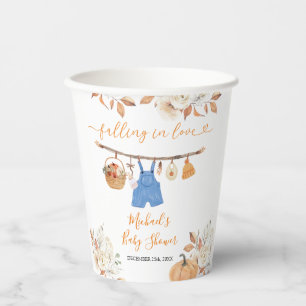 Boy Autumn Clothes Pumpkin Fall Baby Showdusche Pappbecher