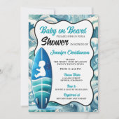 Boy Baby an Bord Baby Shower Einladung (Vorderseite)