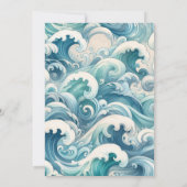 Boy Baby an Bord Baby Shower Einladung (Rückseite)