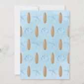 Boy Baby an Bord Blue Baby Dusche Einladung (Rückseite)