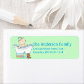 Boy Baby Bathtime Address Labels (Insitu)