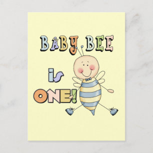 Boy Baby Bee 1. Geburtstag Tshirts und Geschenke Postkarte