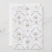 Boy Baby Blue Dusche Boho Chic Teepee & Arrows Einladung (Rückseite)