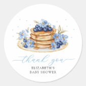 Boy Baby Brunch Danke Baby Dusche Runder Aufkleber (Vorderseite)