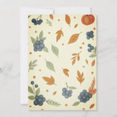 Boy Baby Dusche Herbstkrampf Bodysuit invita Einladung (Rückseite)