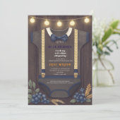 Boy Baby Dusche Herbstkrampf Bodysuit invita Einladung (Stehend Vorderseite)