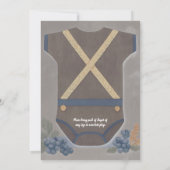 Boy Baby Dusche Herbstkrampf Bodysuit invita Einladung (Rückseite)