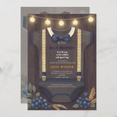 Boy Baby Dusche Herbstkrampf Bodysuit invita Einladung (Vorne/Hinten)