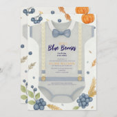 Boy Baby Dusche Herbstkrampf Bodysuit invita Einladung (Vorne/Hinten)