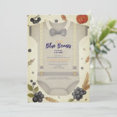 Boy Baby Dusche Herbstkrampf Bodysuit invita Einladung (Stehend Vorderseite)
