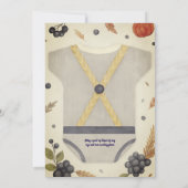 Boy Baby Dusche Herbstkrampf Bodysuit invita Einladung (Rückseite)