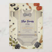 Boy Baby Dusche Herbstkrampf Bodysuit invita Einladung (Vorne/Hinten)