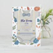 Boy Baby Dusche Herbstkrampf Bodysuit invita Einladung (Stehend Vorderseite)